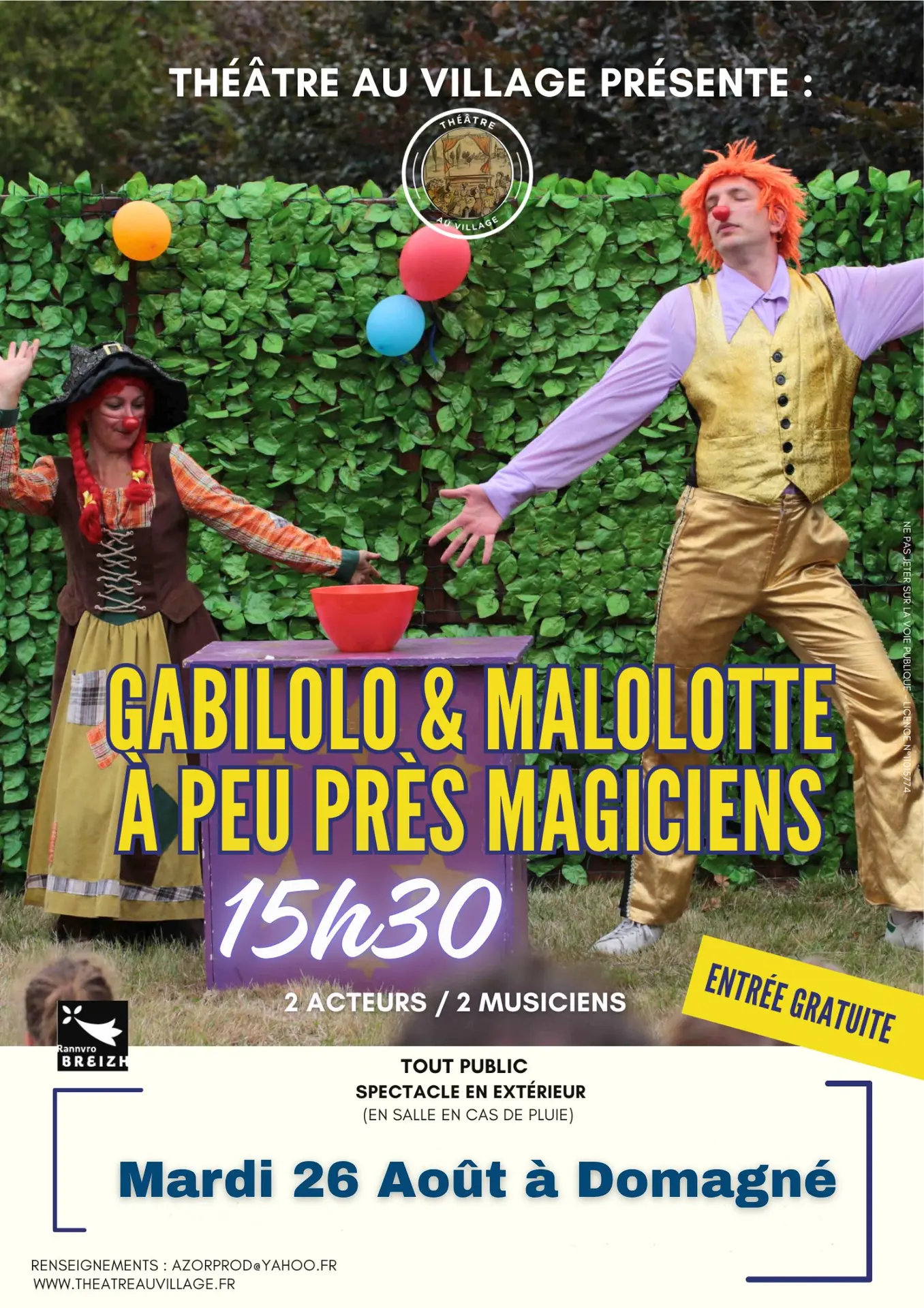 Théâtre au village à Domagné