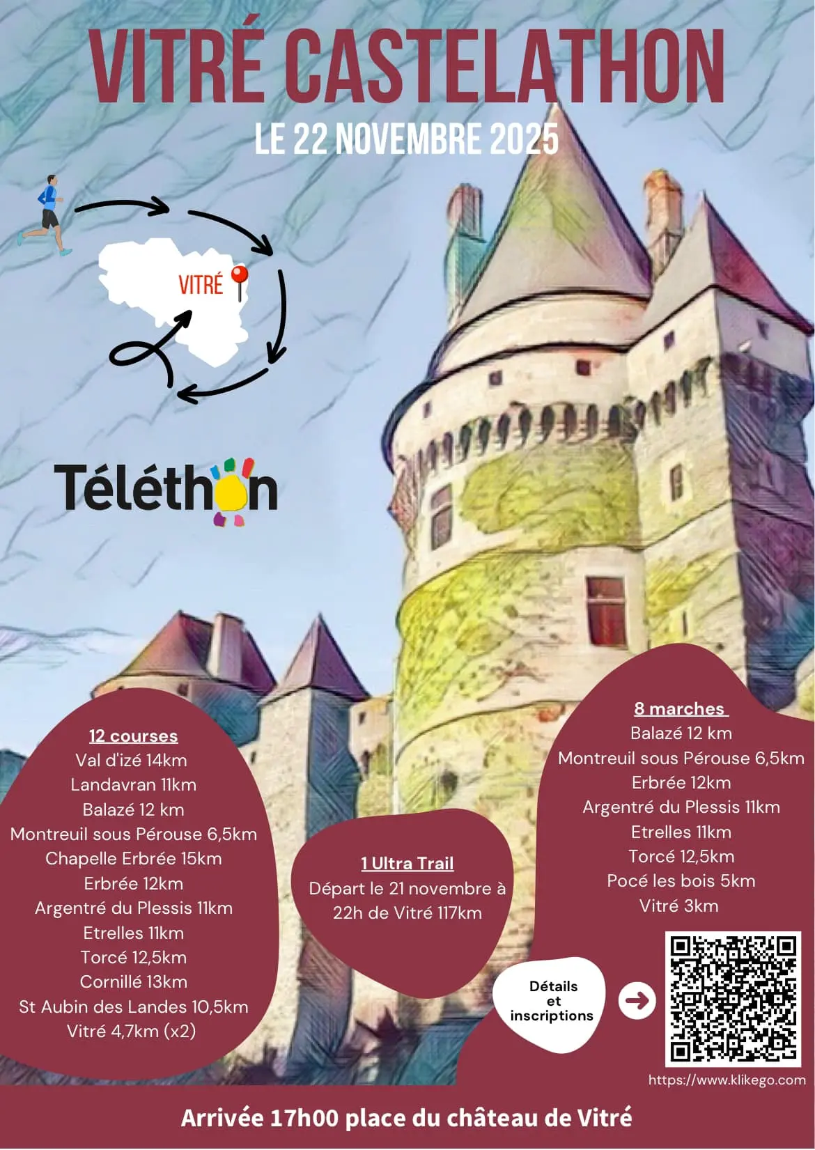 Affiche Vitré Castelathon - 22 novembre 2025