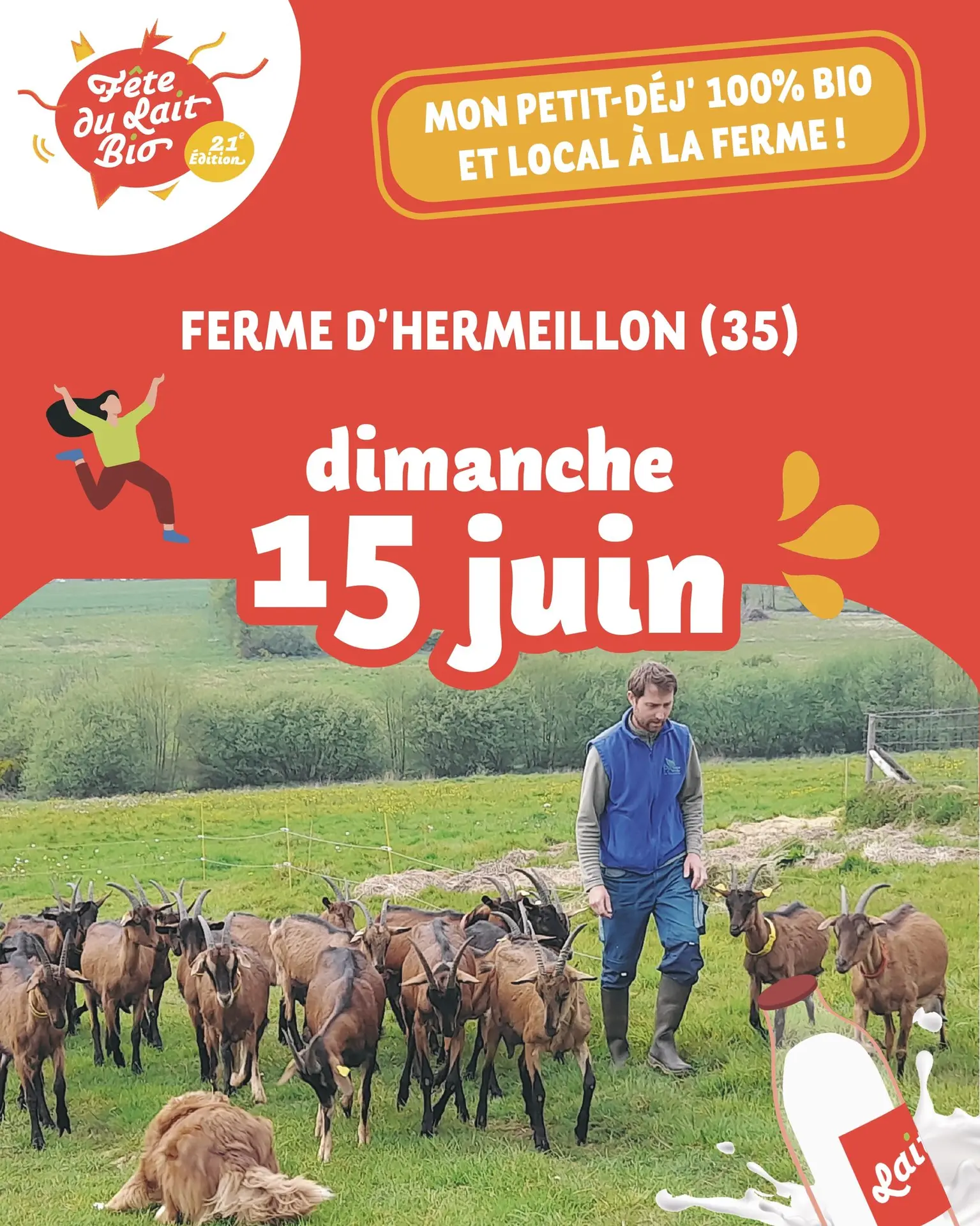 Fête du lait bio - 15 juin - saint m'hervé