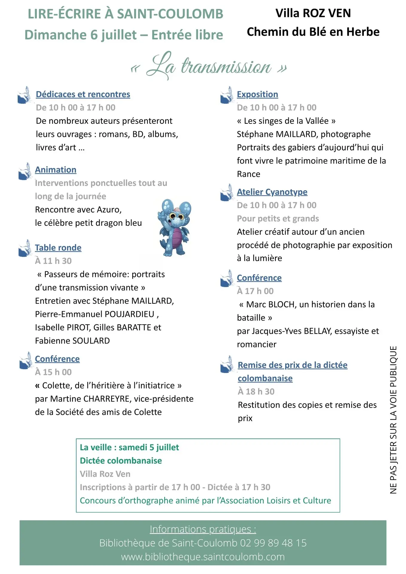 Journée du Livre - programme