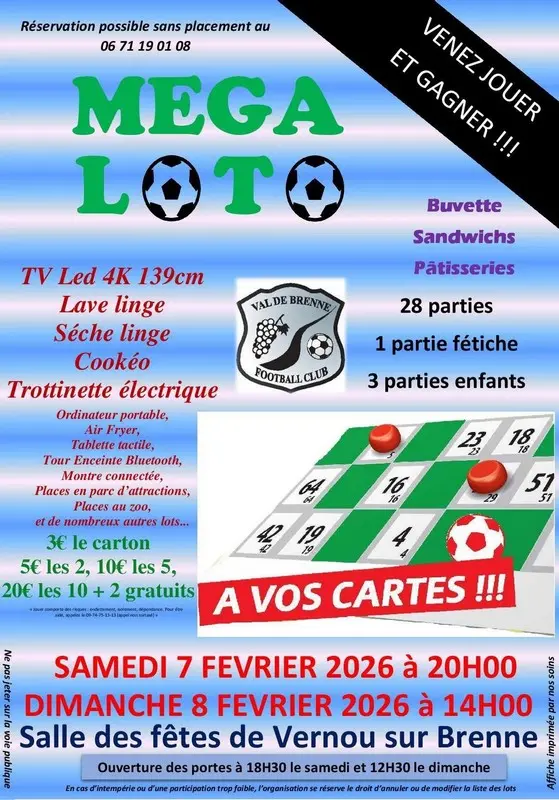 Méga Loto à Vernou-sur-Brenne