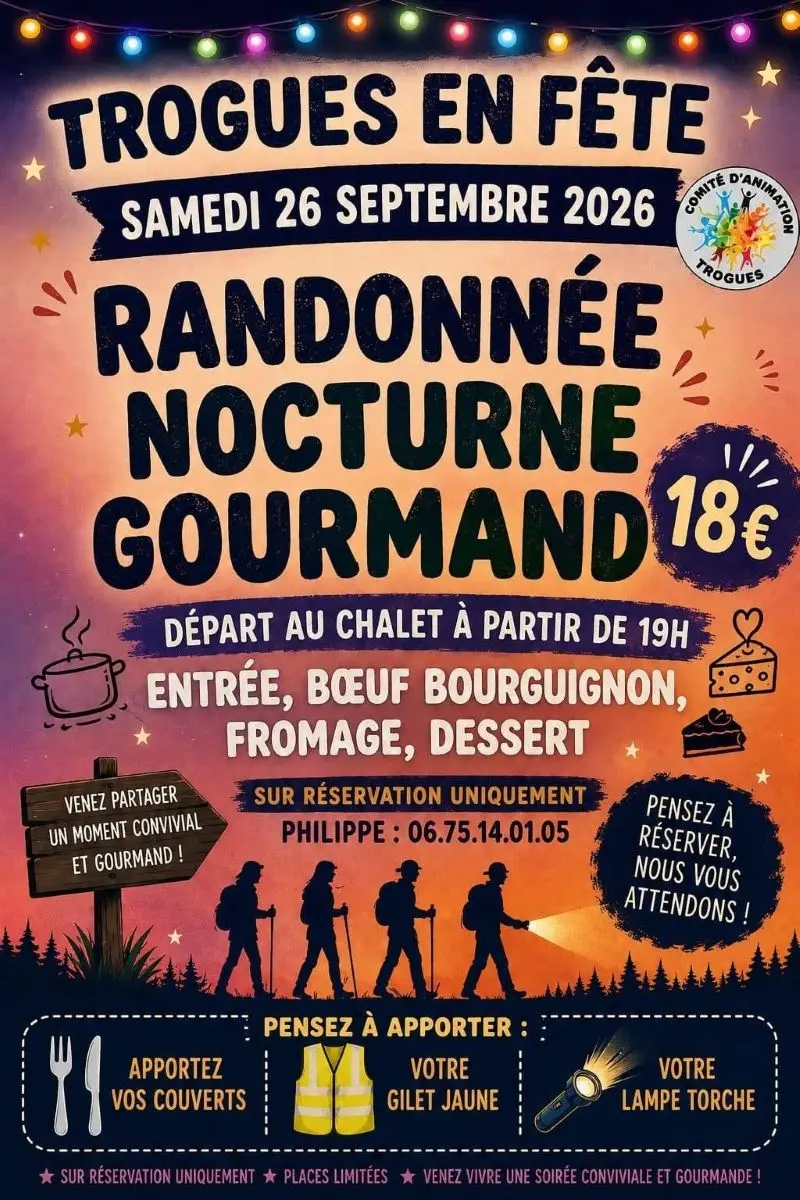 Affiche Randonnée Gourmande Trogues