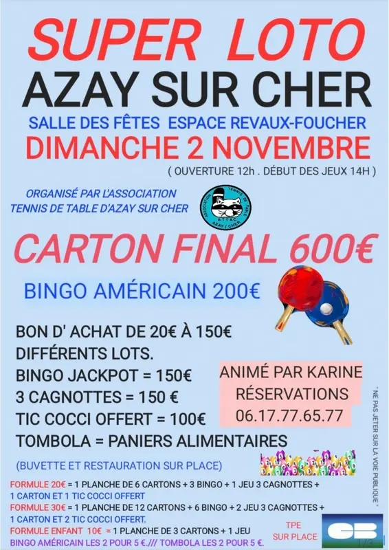 Super loto à Azay-sur-Cher