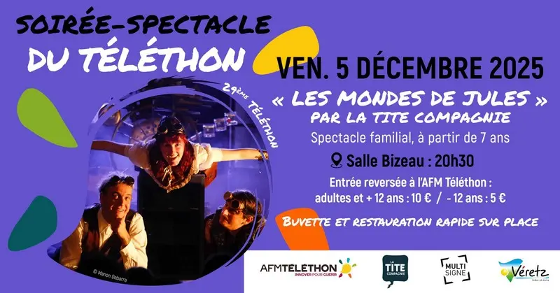 Soirée spectacle du Téléthon à Véretz