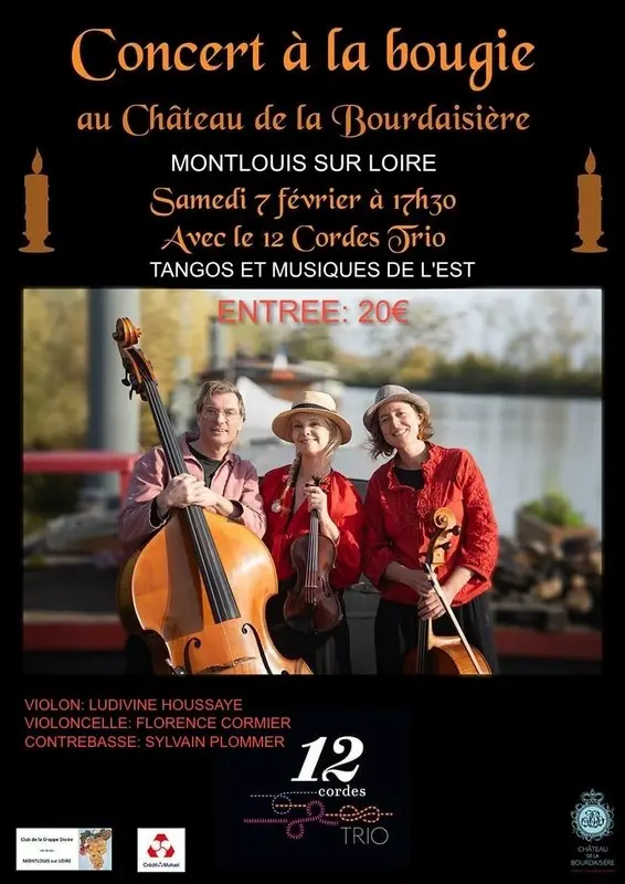 Concert à la bougie Château de la Bourdaisière Montlouis