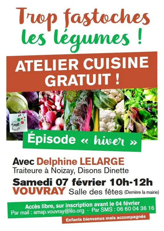 Atelier cuisine gratuit Vouvray
