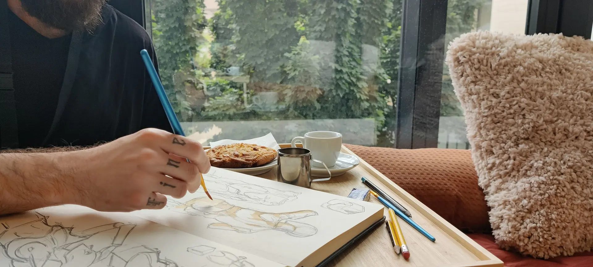 Café cookie croquis