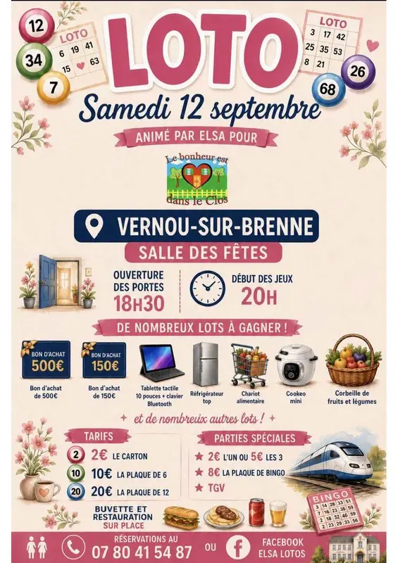 Loto à Vernou-sur-Brenne