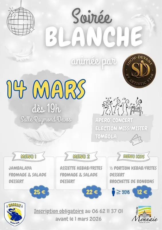 Soirée blanche du Monnaie Basket Club