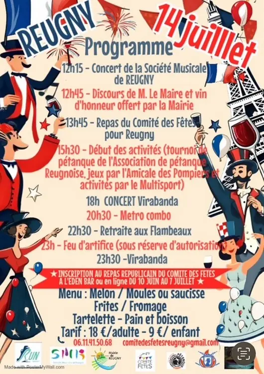 Programme de la Fête nationale Reugny