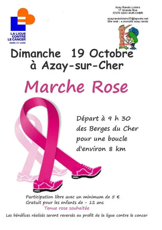 Marche rose à Azay-sur-Cher