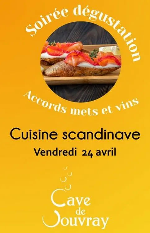 Soirée dégustation cuisine scandinave cave de Vouvray