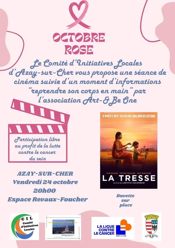 Séance cinéma Octobre rose à Azay-sur-Cher