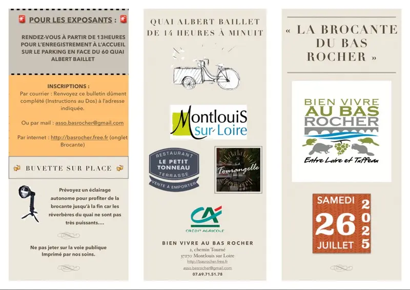 Brocante semi-nocturne du Bas Rocher Montlouis-sur-Loire