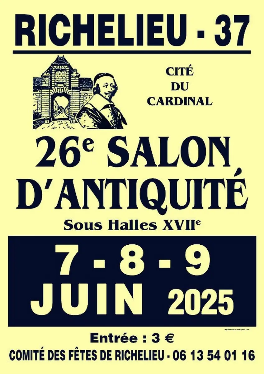 26 e Salon d'Antiquité Richelieu 7 au 9 juin 2025