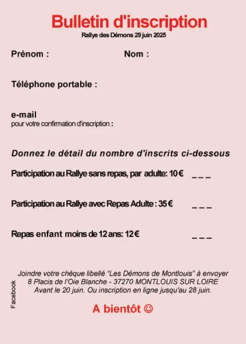 Flyer inscription Rallye 2025