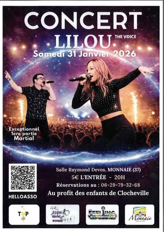 Concert Lilou The Voice à Monnaie