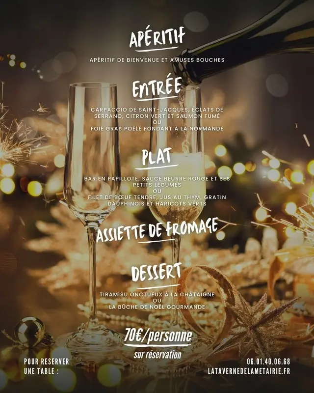 Soirée du réveillon à la Taverne de la Métairie