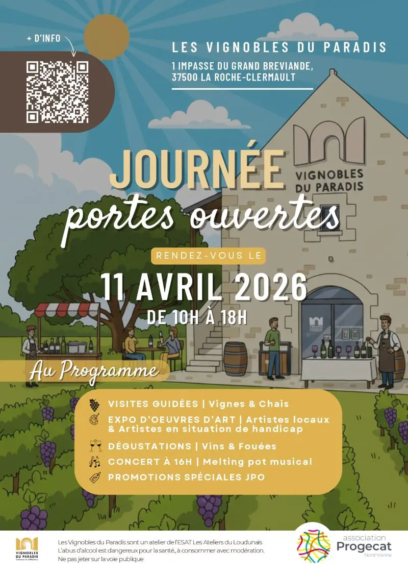 CVL - Affiche journée portes ouvertes Vignobles du Paradis