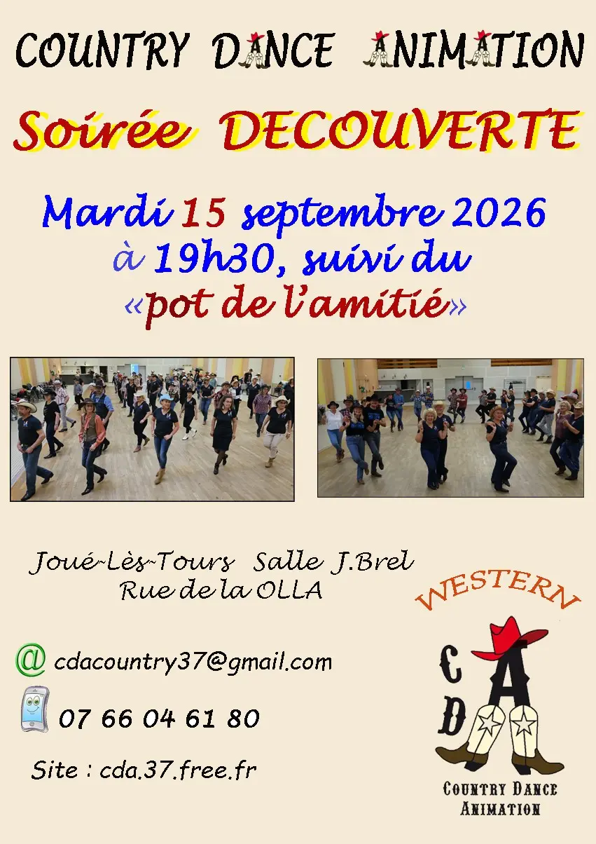 Affiche Soirée Découverte Country Dance
