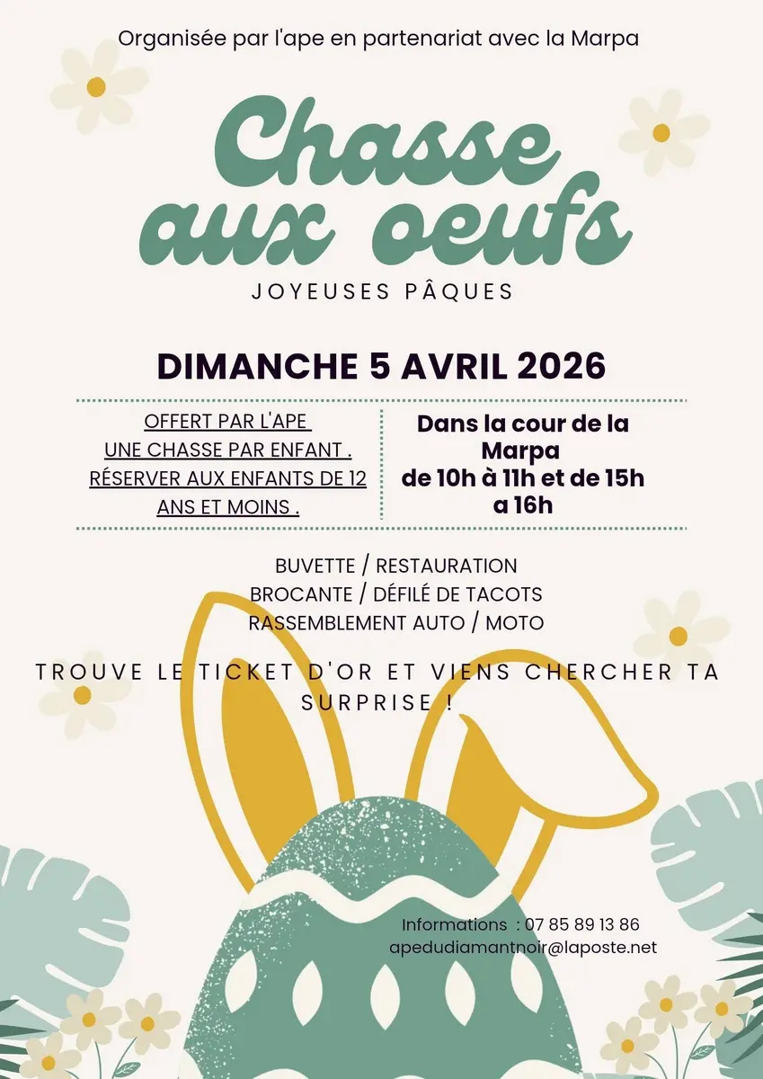 Chasse aux oeufs Marigny-Marmande 5 avril 2026