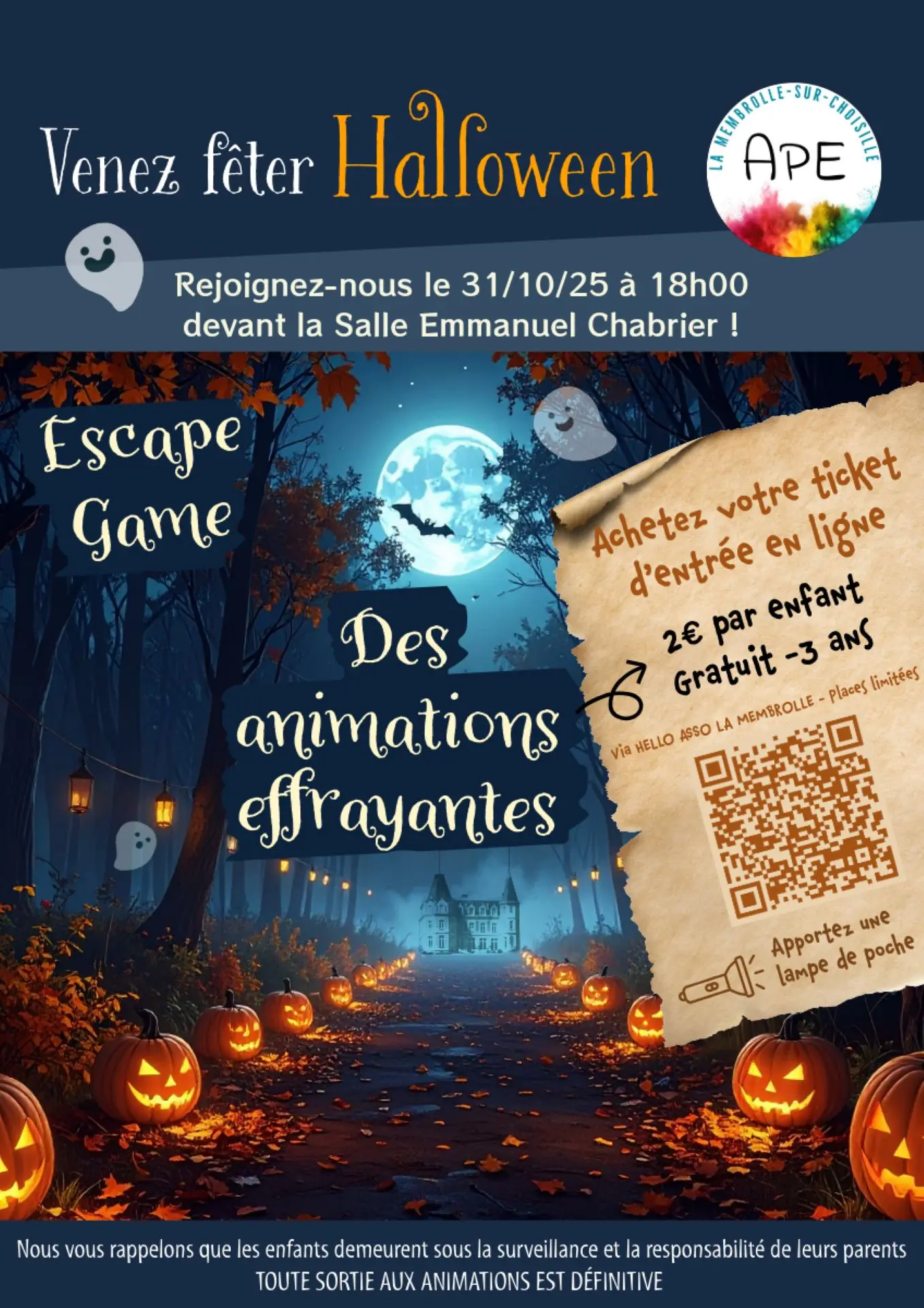 Communication Halloween APE La Membrolle Sur Choisille