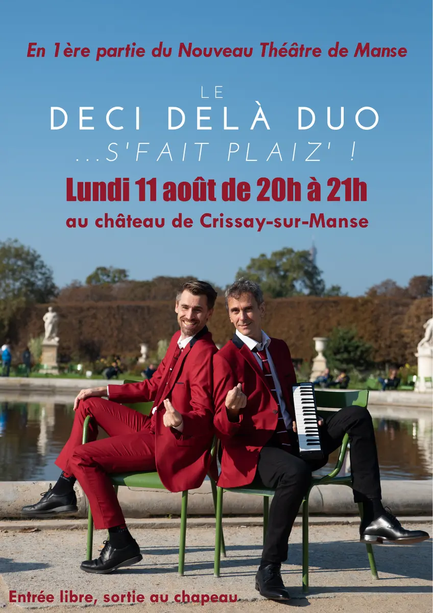 Concert Deci Delà Duo Crissay-sur-Manse 11 août 2025