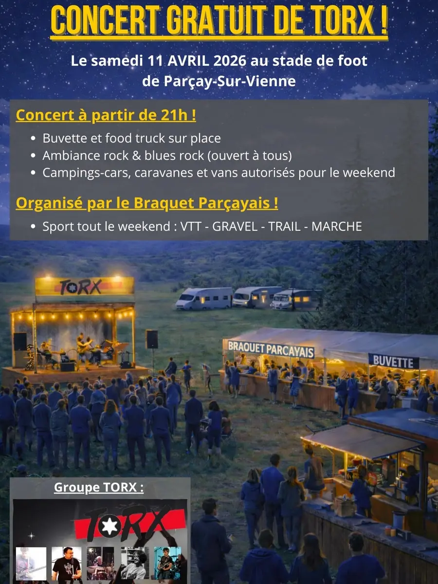 Concert Torx Parçay-sur-Vienne 11 avril 2026