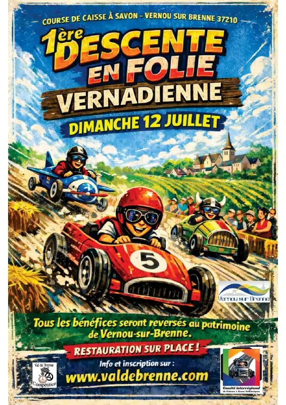 Course de caisse à savon à Vernou