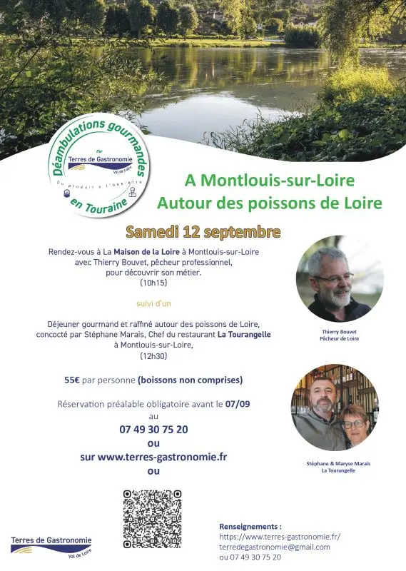 Déambulation gourmande poissons Loire Montlouis