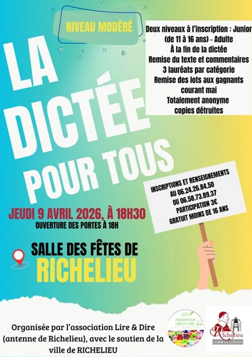 Dictée pour tous Richelieu 9 avril 2026