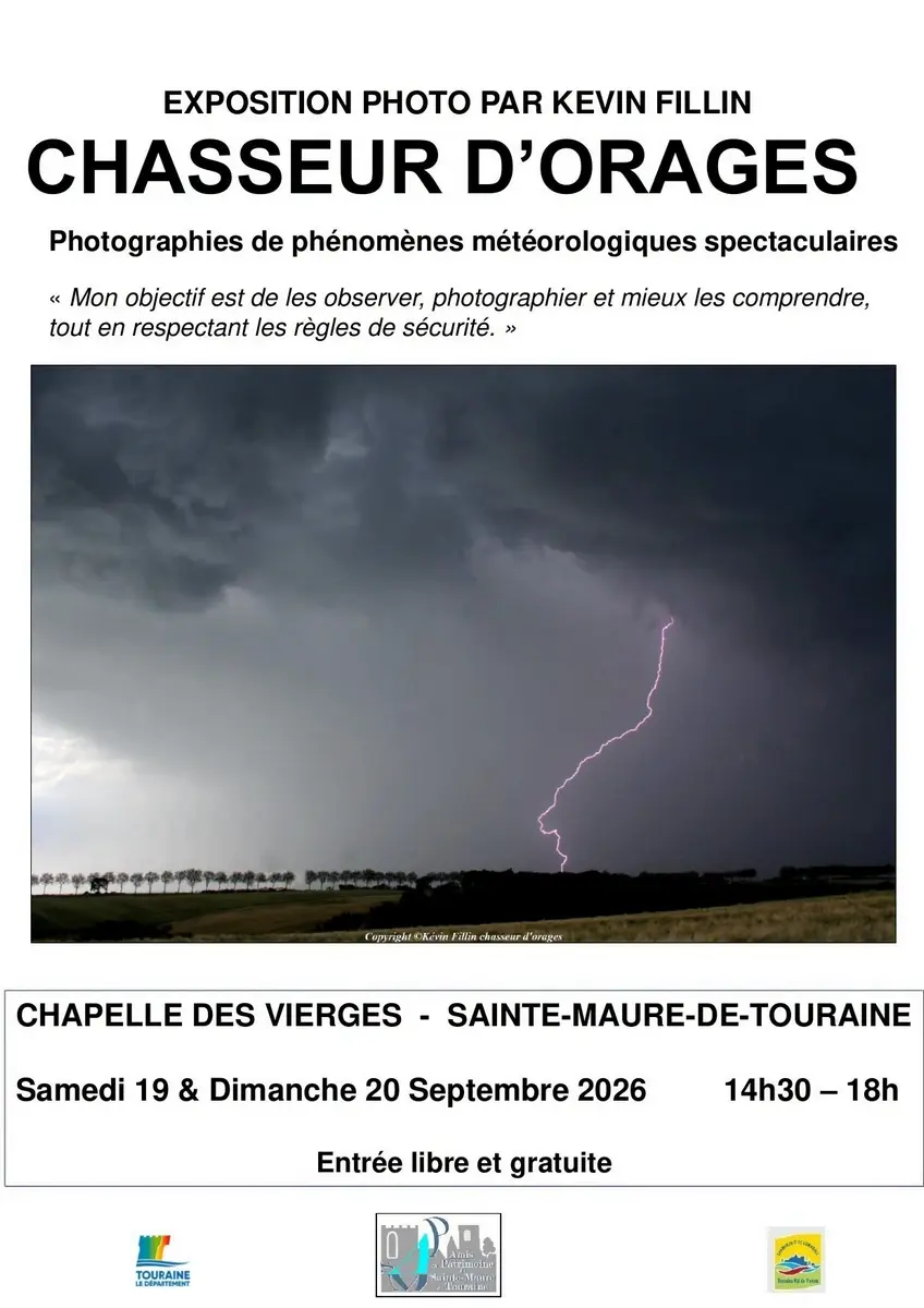 Expo photo Chasseurs d'orages Sainte-Maure-de-Touraine 19-20 septembre 2026