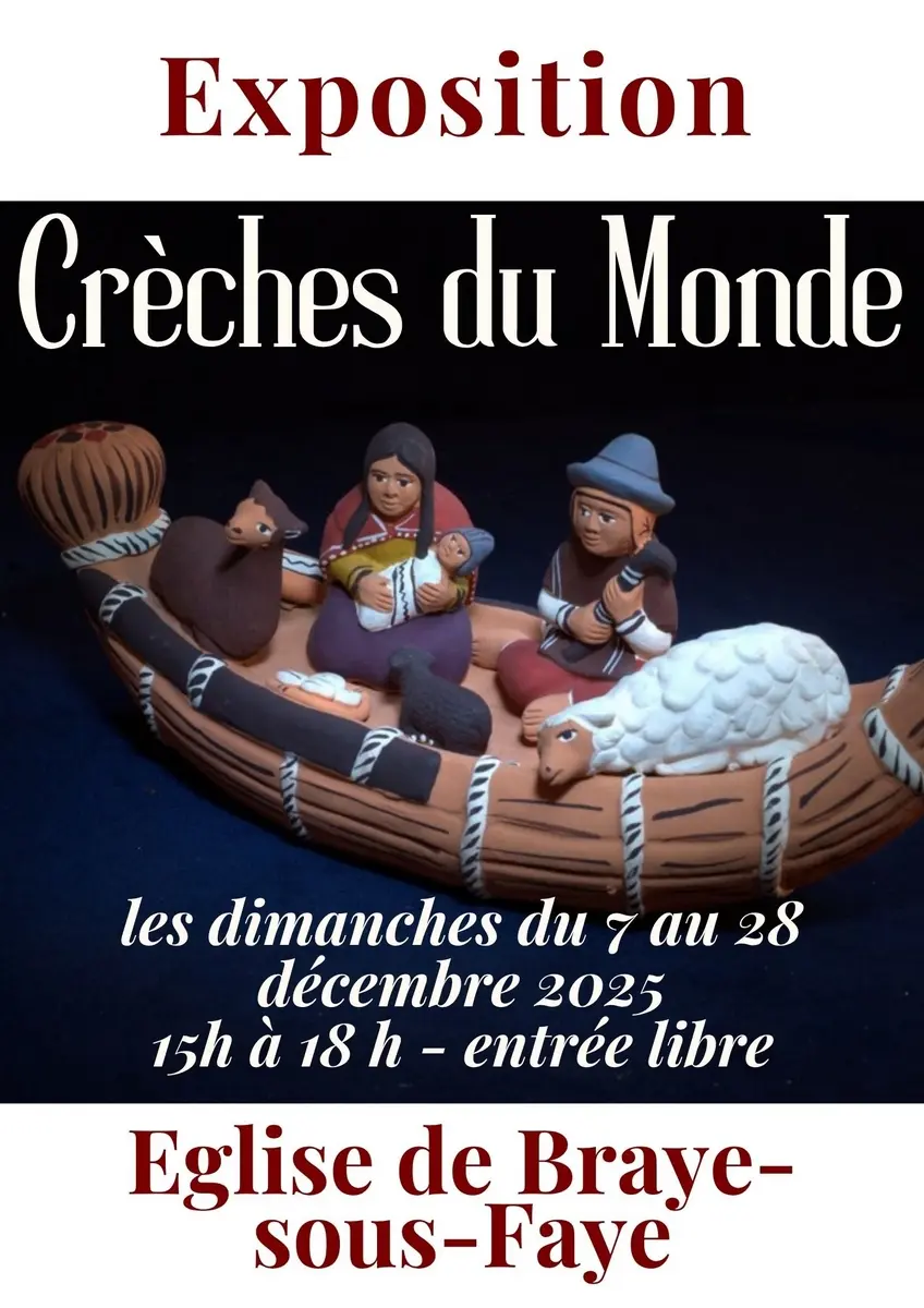 Exposition crèches du monde Braye-sous-Faye décembre 2025