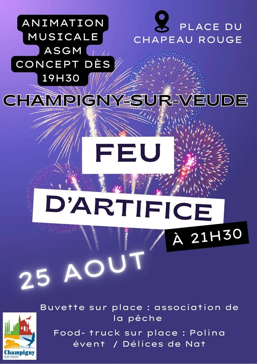 Feu d'artifice Champigny-sur-Veude 25 août 2026