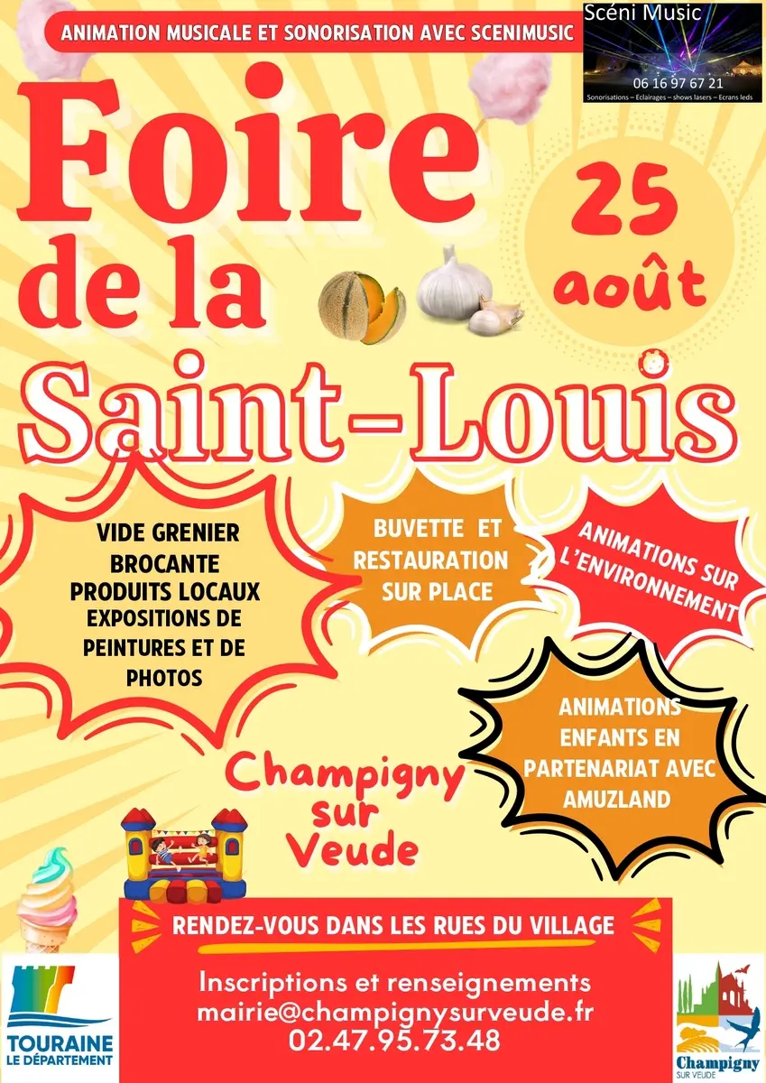Foire de la Saint-Louis Champigny-sur-Veude 25 août 2025