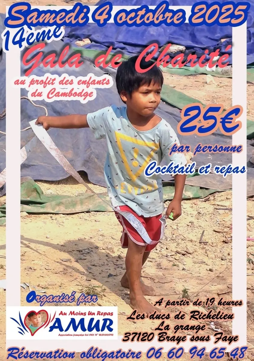 Gala de charité asso AMUR Les Ducs de Richelieu Braye-sous-Faye 4 octobre 2025