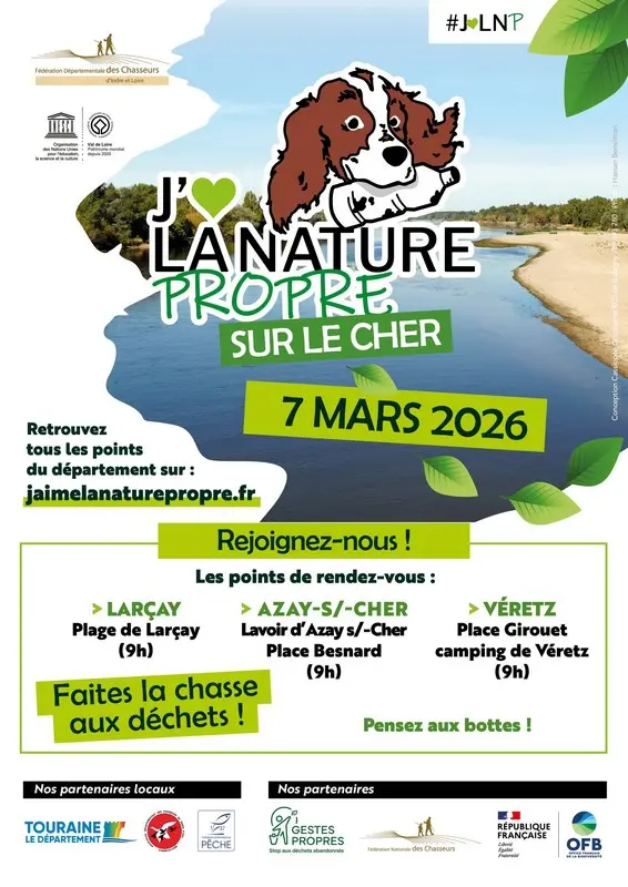 J'aime la nature propre sur le Cher Azay