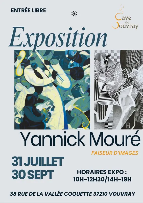 Expo Yannick Mouré à la Cave de Vouvray