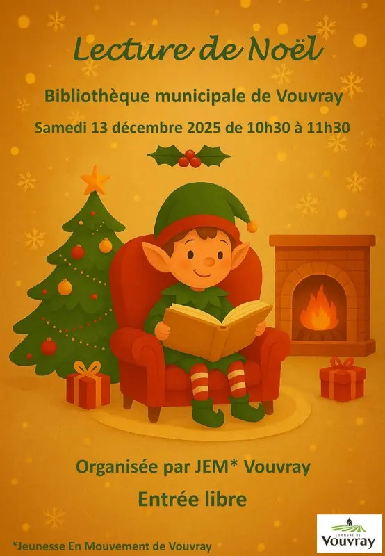 Lecture de Noël bibliothèque de Vouvray