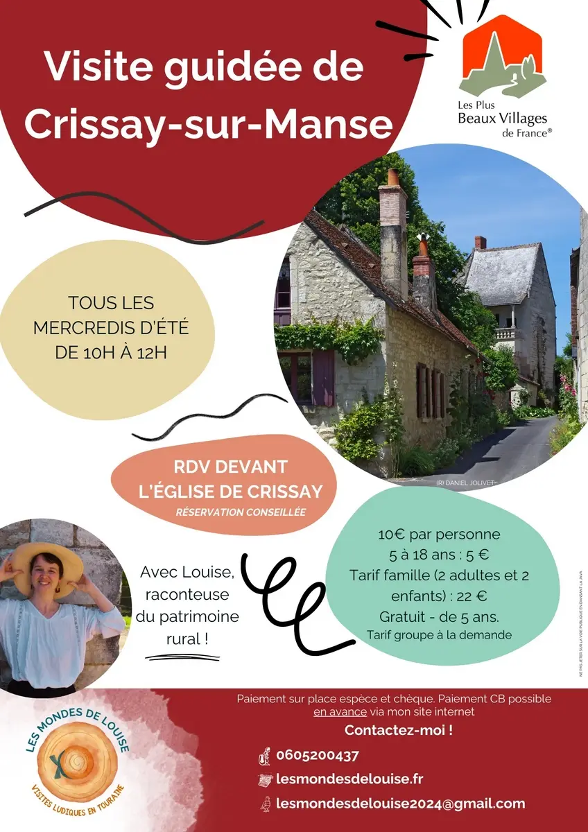 Les mondes de Louise Visite guidée de Crissay-sur-Manse les mercredis d'été 2025