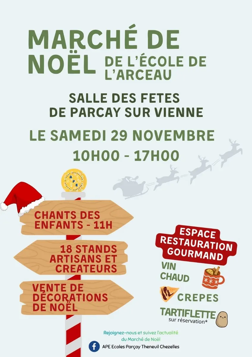 Marché Noël Parçay-sur-Vienne 29 novembre 2025