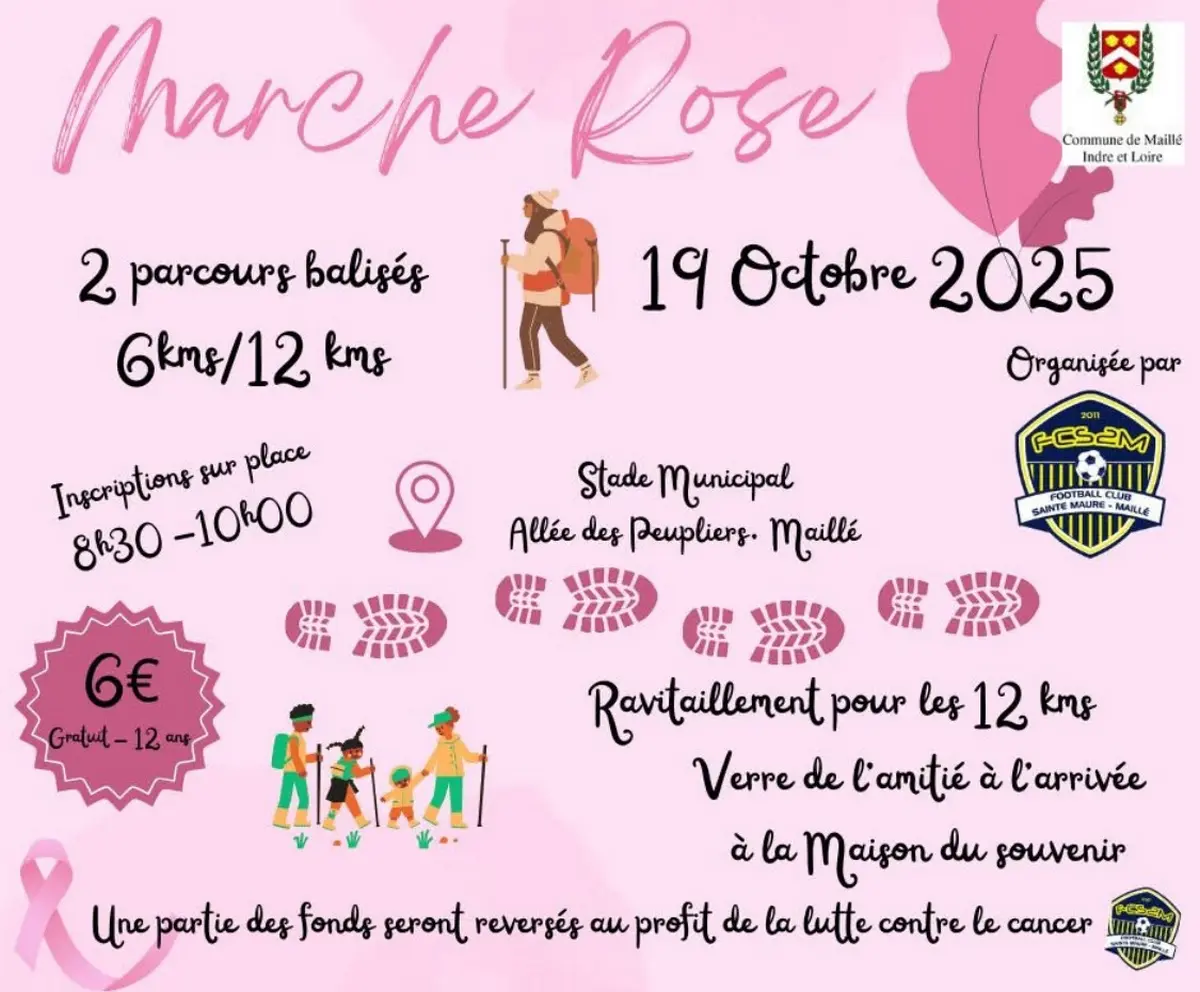 Marche Rose Maillé 19 octobre 2025