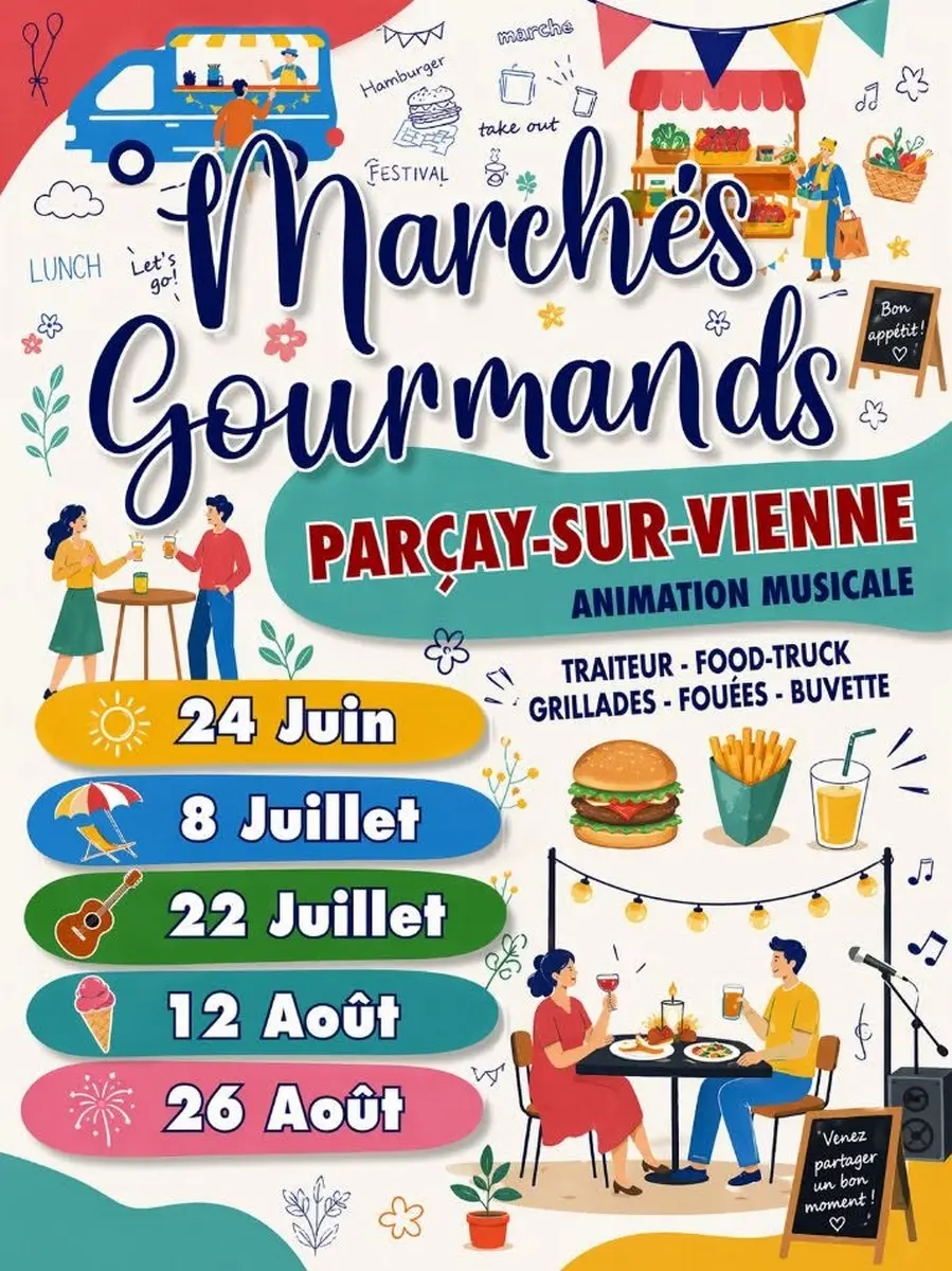 Marchés gourmands Parçay-sur-Vienne été 2026