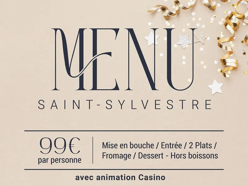 Menu Saint-Sylvestre au Westotel Tours-Val de Loire