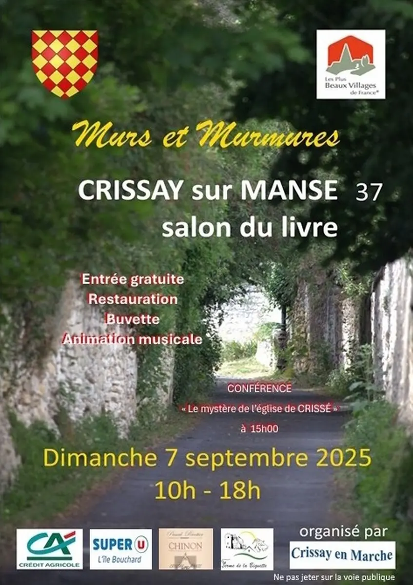 Murs et Murmures salon du livre Crissay-sur-Manse 7 septembre 2025