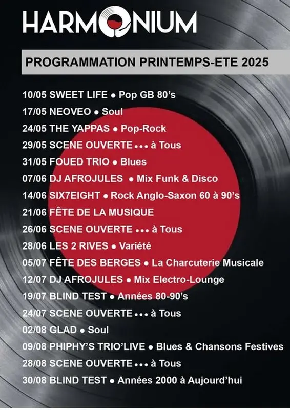 Prog printemps été Harmonium Véretz