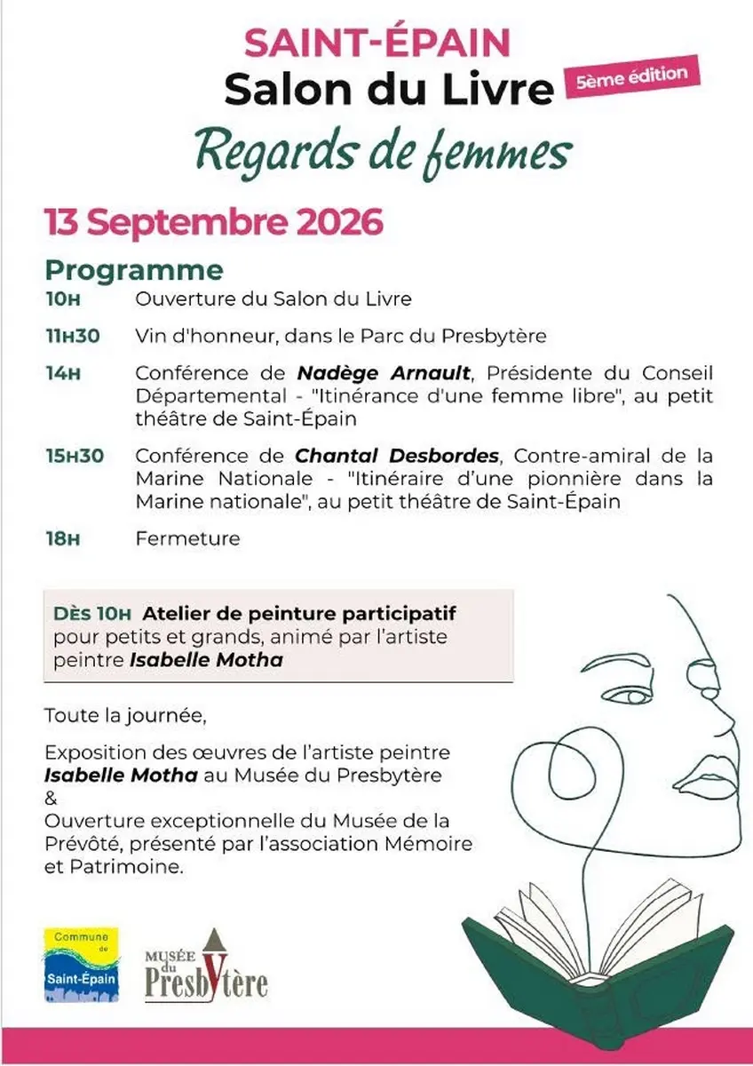 Programme Salon du livre Saint-Epain 13 septembre 2026