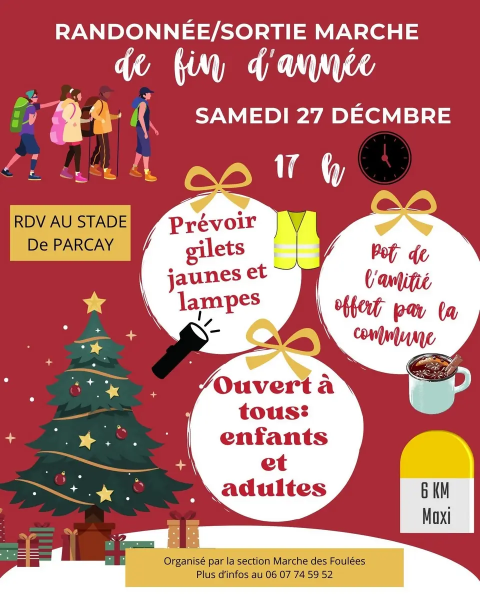 Randonnée Parçay-sur-Vienne 27 décembre 2025