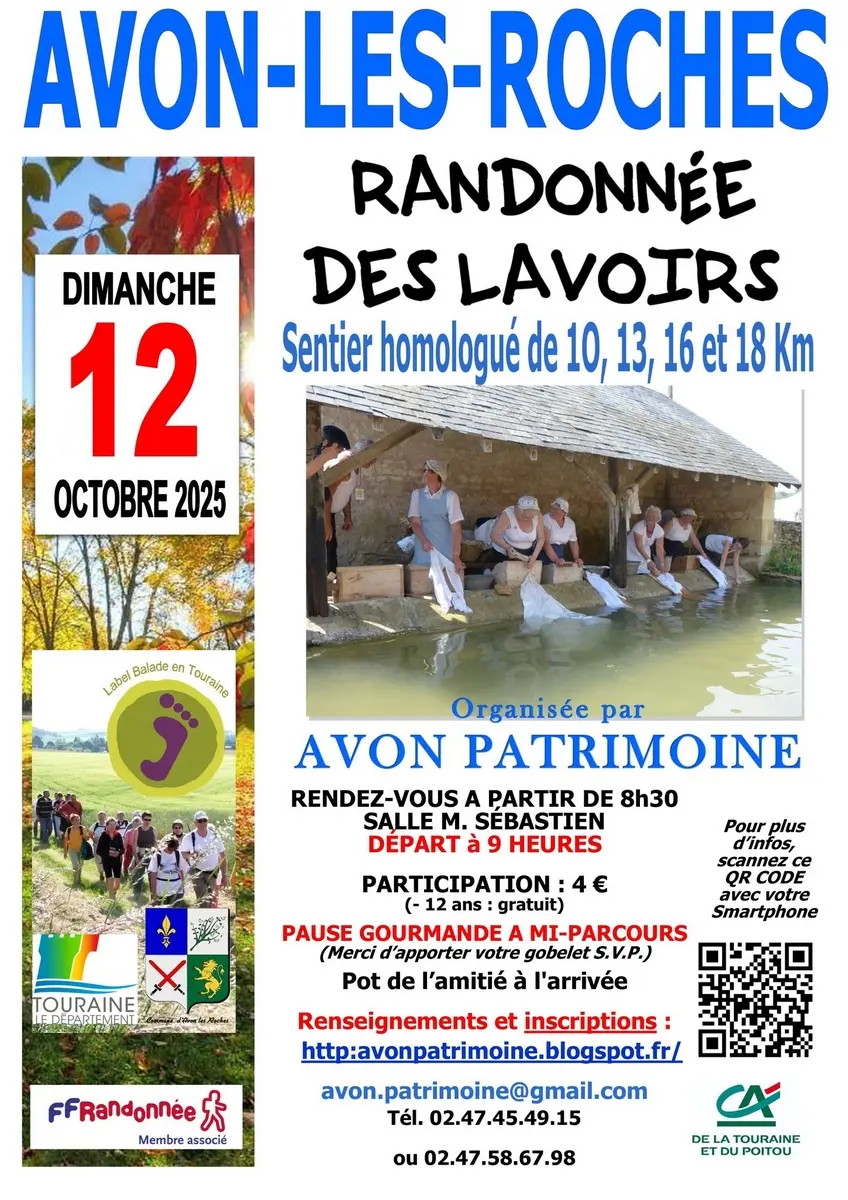 Randonnée des lavoirs Avon-les-Roches 12 octobre 2025