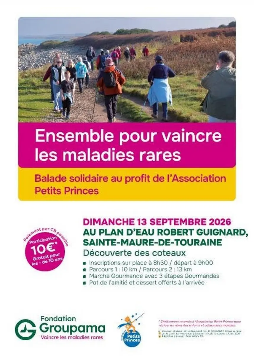 Randonnée solidaire Sainte-Maure-de-Touraine 13 septembre 2026